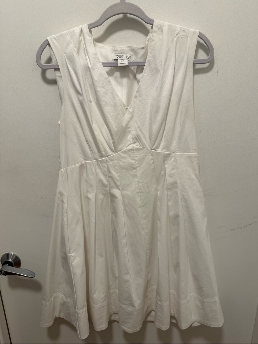 Rachel Zoe Ivory V-Neck Sleeveless Mini Dress
